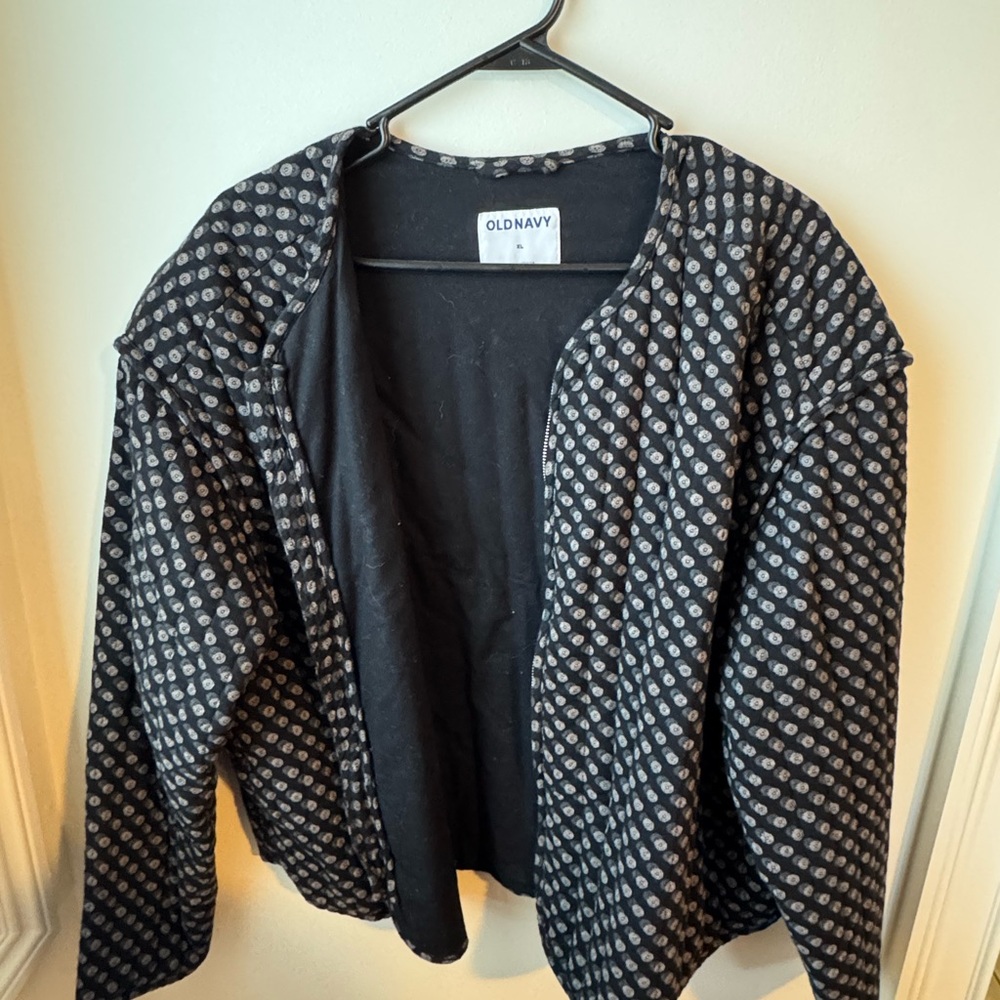 Old Navy Women's Black Patterned Jacket